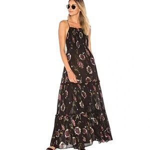 Intimately Free People Garden Party Onyx Floral Maxi Dress Size S